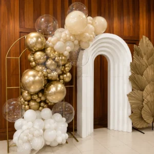 Arco de Balões - Orgânico Luxo - Cores Cromadas/Especiais - Balões 5", 14" ,18" e 24"