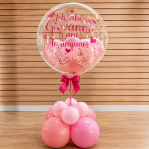 Balão Bubble Vareta Centro de Mesa Personalizado - G