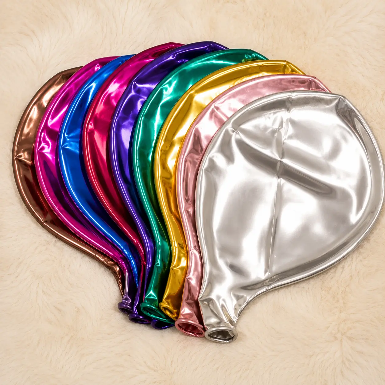 Balão Latex Sortido 16" a 18" - Cores Cromadas / Metálicas / Perolados