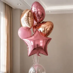 Balão Metalizado (Estrela / Redondo / Coração) - Até 20" - GAS